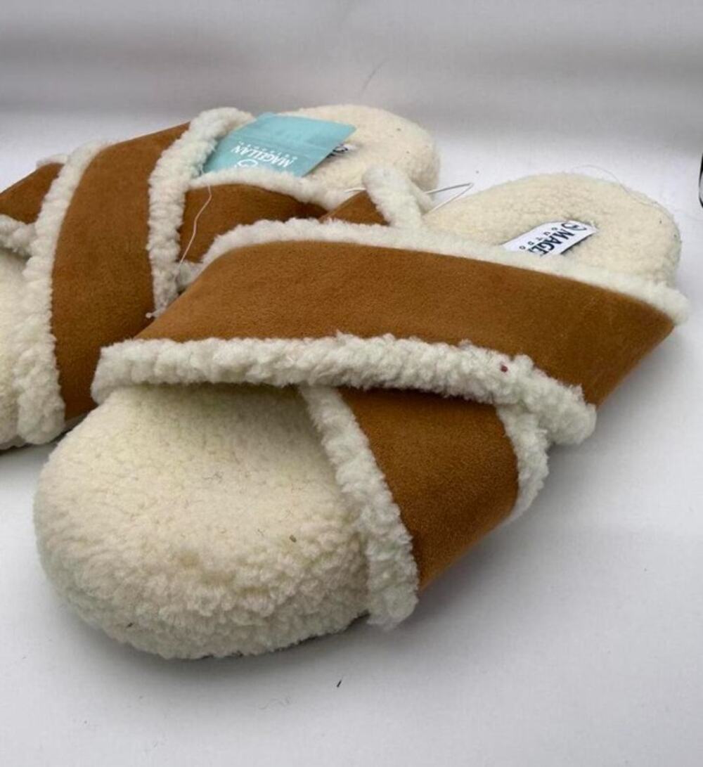 Magellan Women's Brown and Cream Slides Size 6 NWT No Box
